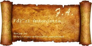 Füzi Antonietta névjegykártya